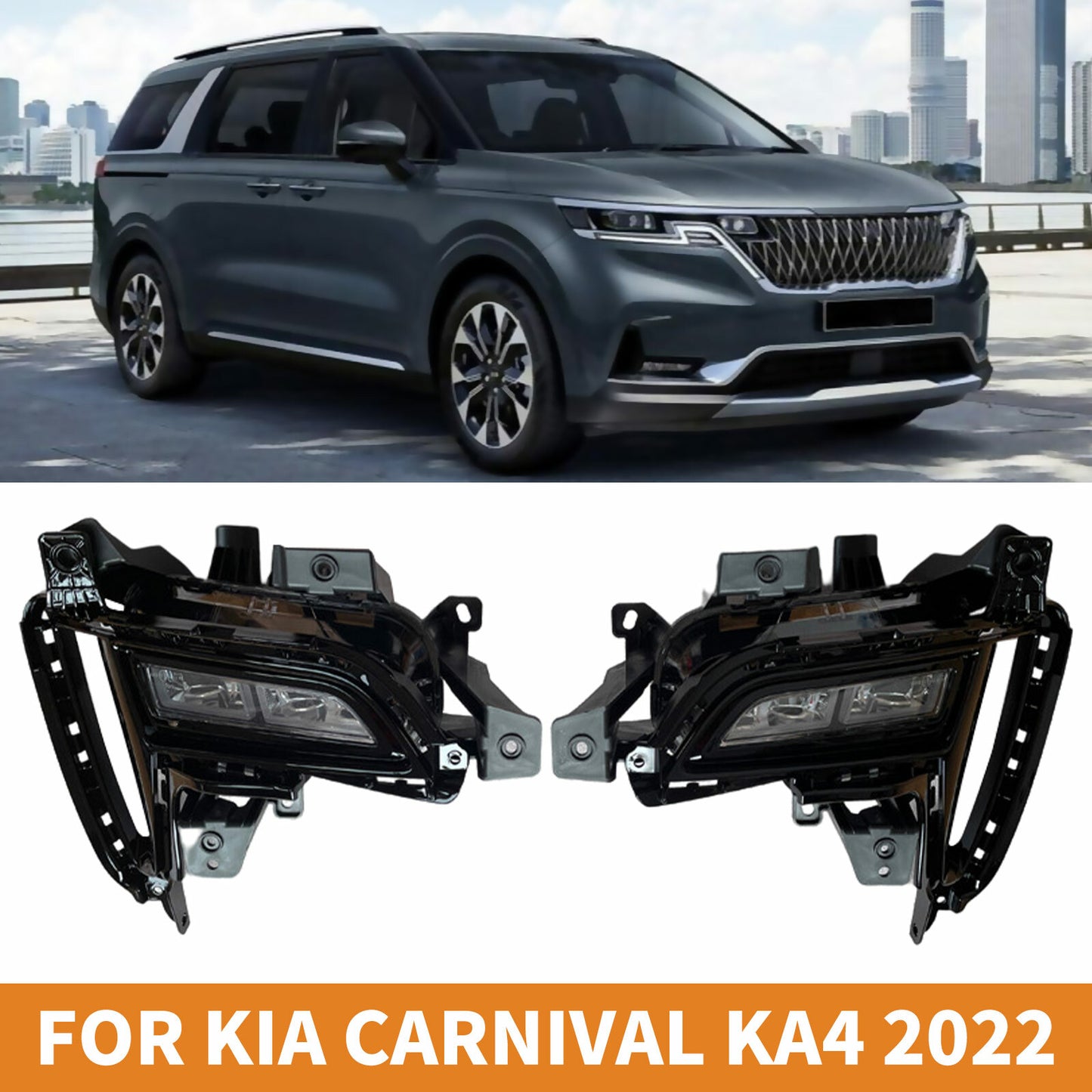 Suitable for 2022 for Kia Fiesta LED front pump fog light kit with daytime running lights