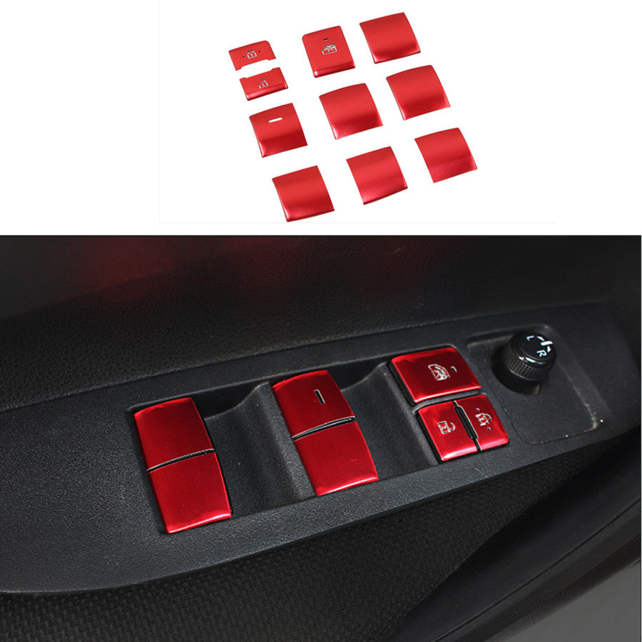 Red Interior Car Window Lift Button Switch Trim Fit for Corolla 2019-2022 v