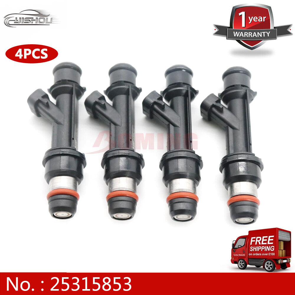 4 pieces of 25315853 fuel injectors for 2004-2006 for Chevrolet Aveo 1.6L L4 (model number 96386780)
