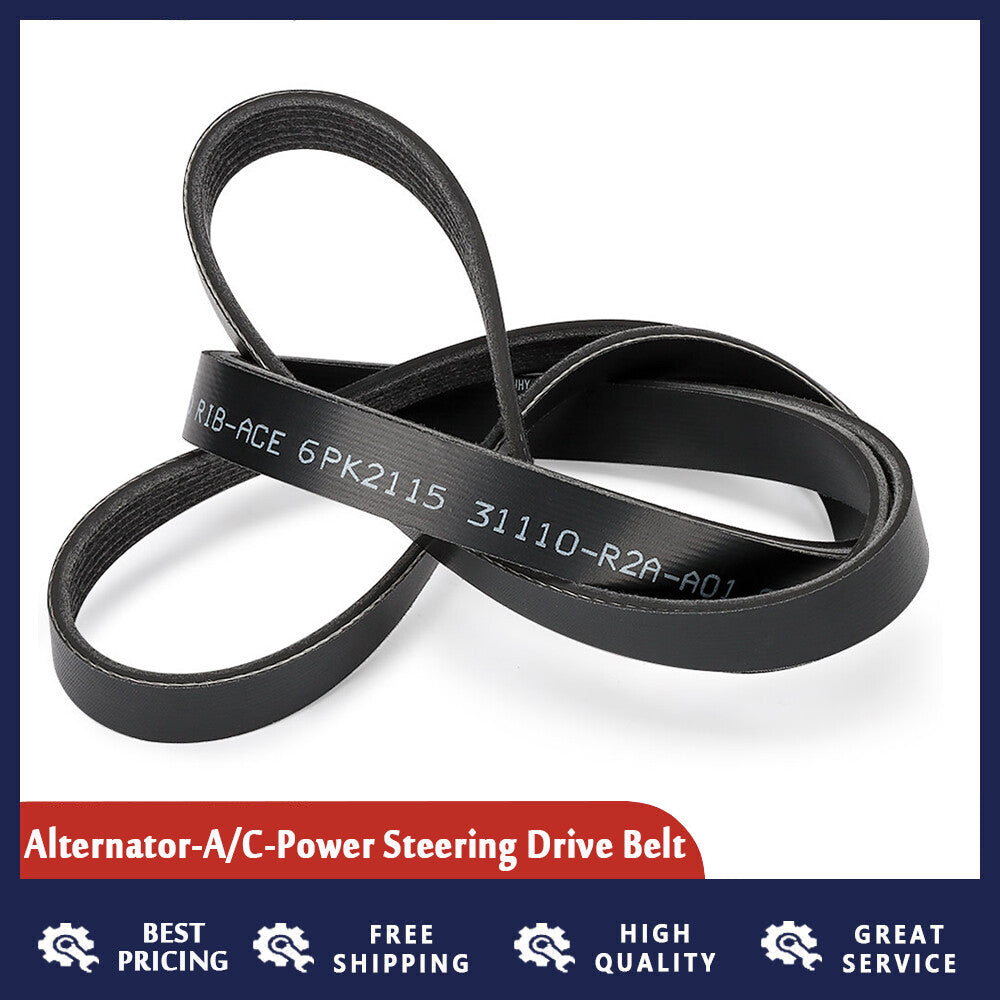 Alternator-A/C-Power Steering Drive Belt 31110-R2A-M12 for Honda HRV 2016-2022