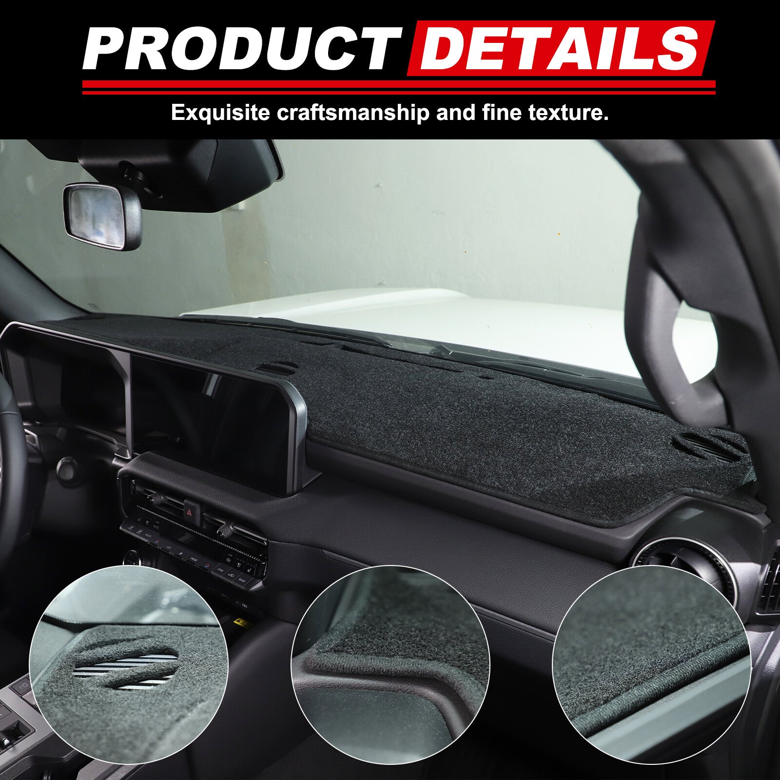 Dashmat Dash Protective Dashpad for LC250 J250 for Land Cruiser Prado 2024 (without HUD) - n