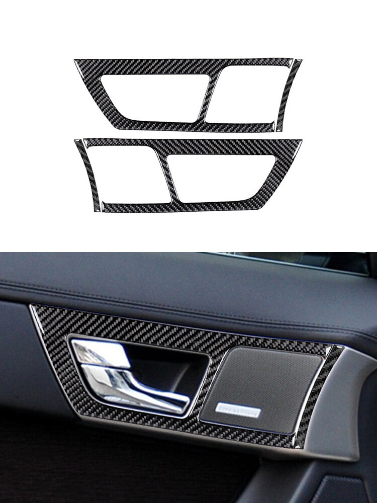 3x Red Carbon Fiber Interior CD Console Cover Trim for Subaru Forester 2009-2013 v