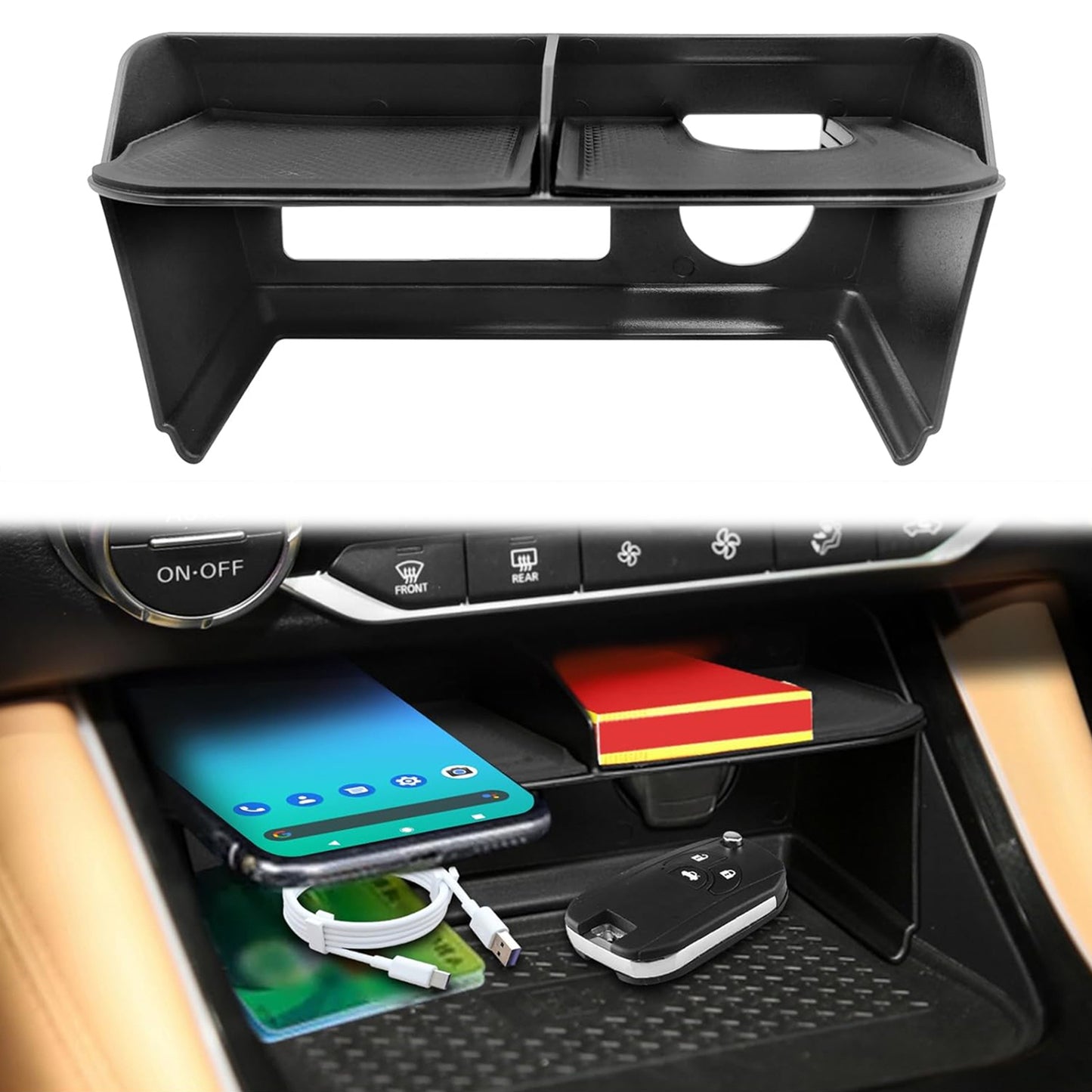 Suitable for 2020-2024 Sentra vehicles. Center console storage box/dashboard insert storage box. n