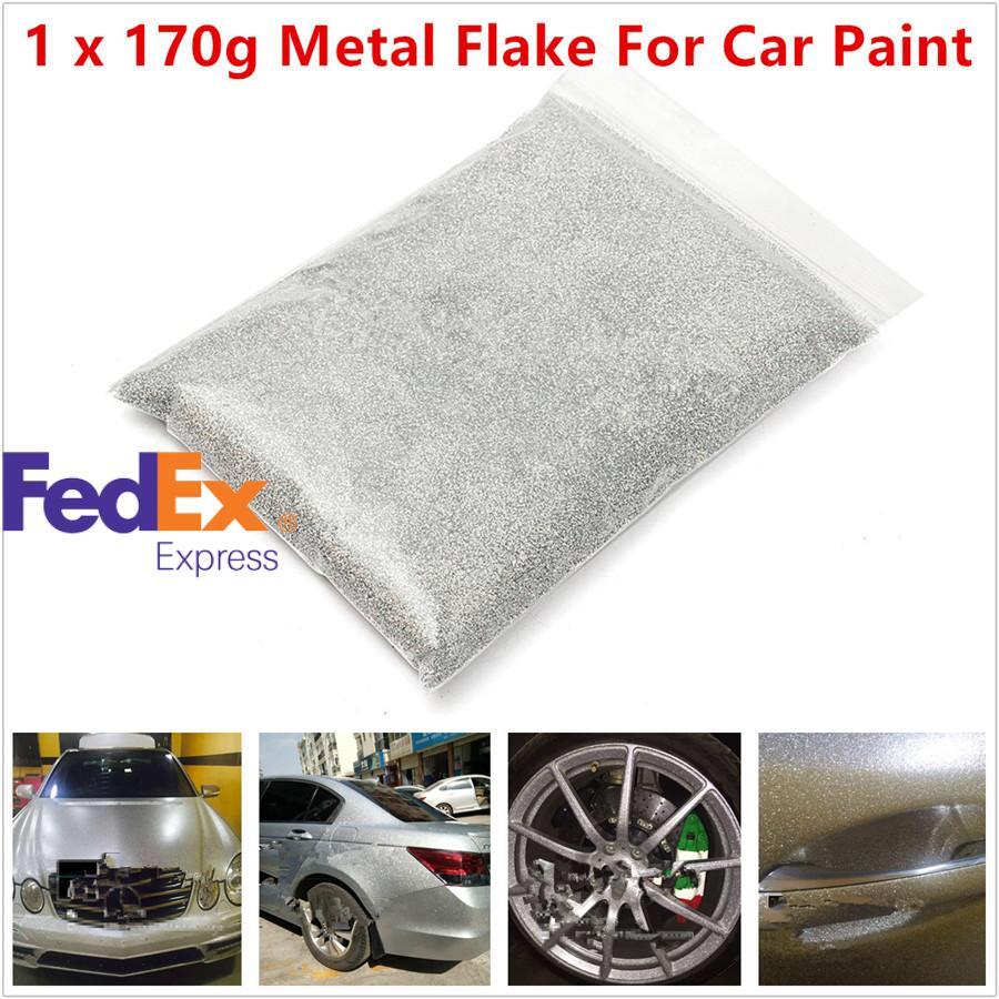 Silver Glittering Paint Powder Metal Flake Additive For Car Painting Decor 170g Q