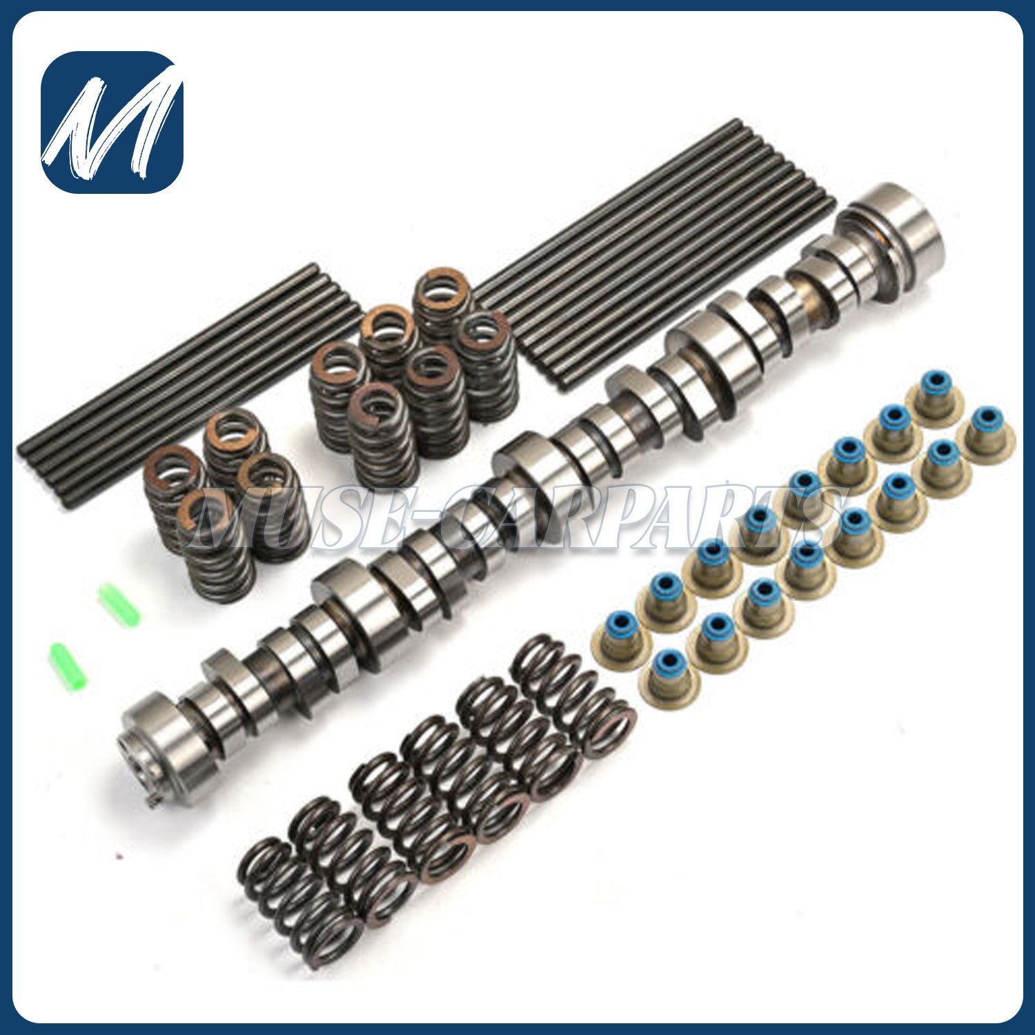 All-new Stage 4 LS turbo camshaft kit with springs, valve seals, and pushrods 4.8, 5.3, 6.0, and 6.2