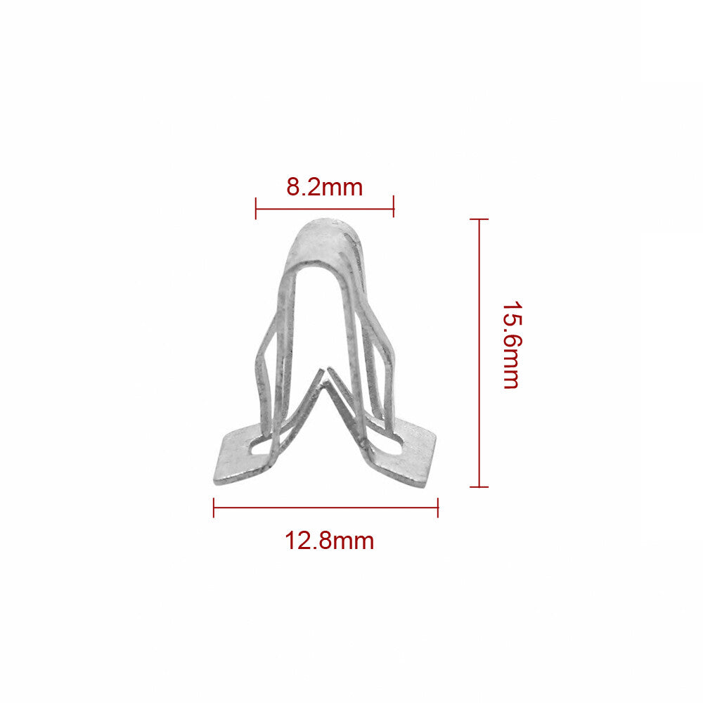 25Pcs Metal Car Fastener Clips 1/2 X 5/8 Auto Retainer Moulding Trim