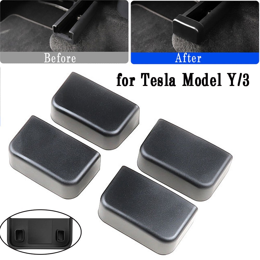 4-piece set of anti-slip rubber plugs for rear for seat rails, compatible with for Model Y /3. n