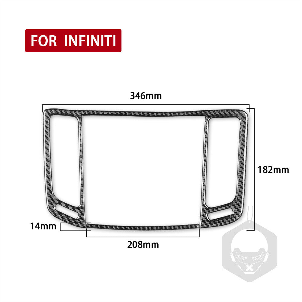 Carbon Fiber Center Air Vent Outlet Panel Cover for Infiniti G37 Sedan 2007-2013
