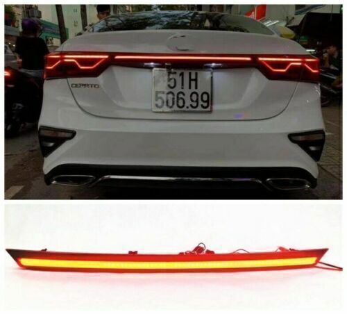Rear Door Trunk LED Tail Brake Lamp Turn Light Cover Red for Kia Forte 2019-21