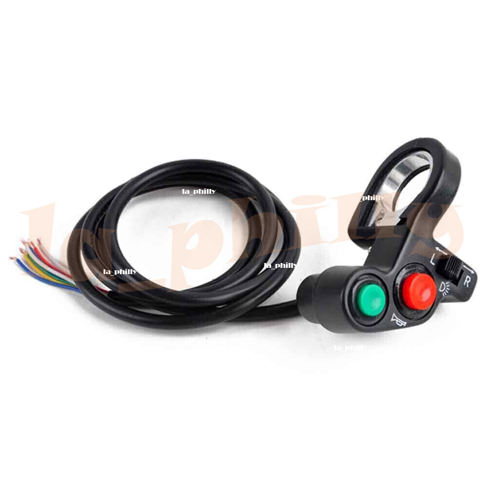 Motorcycle Horn Turn Signal Light Switch For 7/8Handlebar Bike Scooter ON/OFF Q