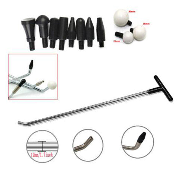 12 Pcs Dent Repair Rods, Hard Spring Steel Dent Rods, Dent Repair Tools v