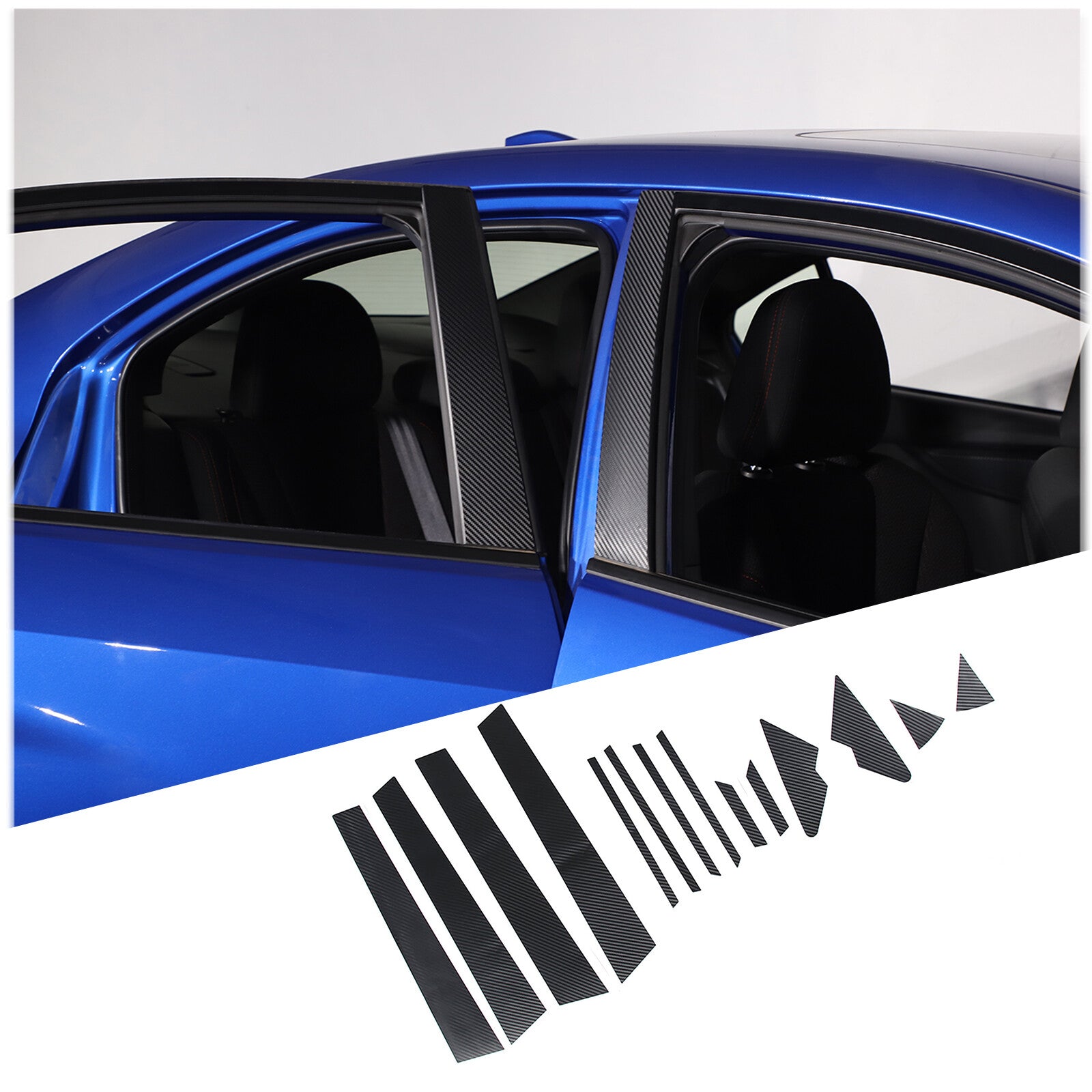 Carbon fiber steering wheel badge cover decorative sticker for Corvette C6 2005-2013- v