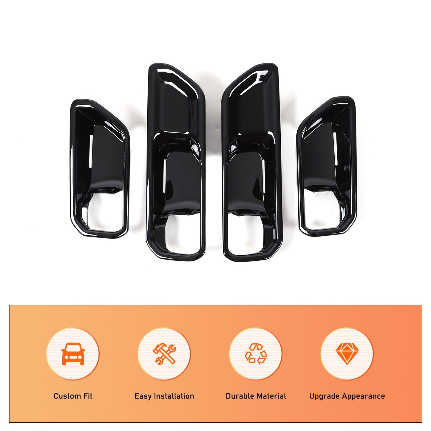 Carbon fiber ABS inner door cup cover suitable for 2024 Prado for Land Cruiser LC250 n