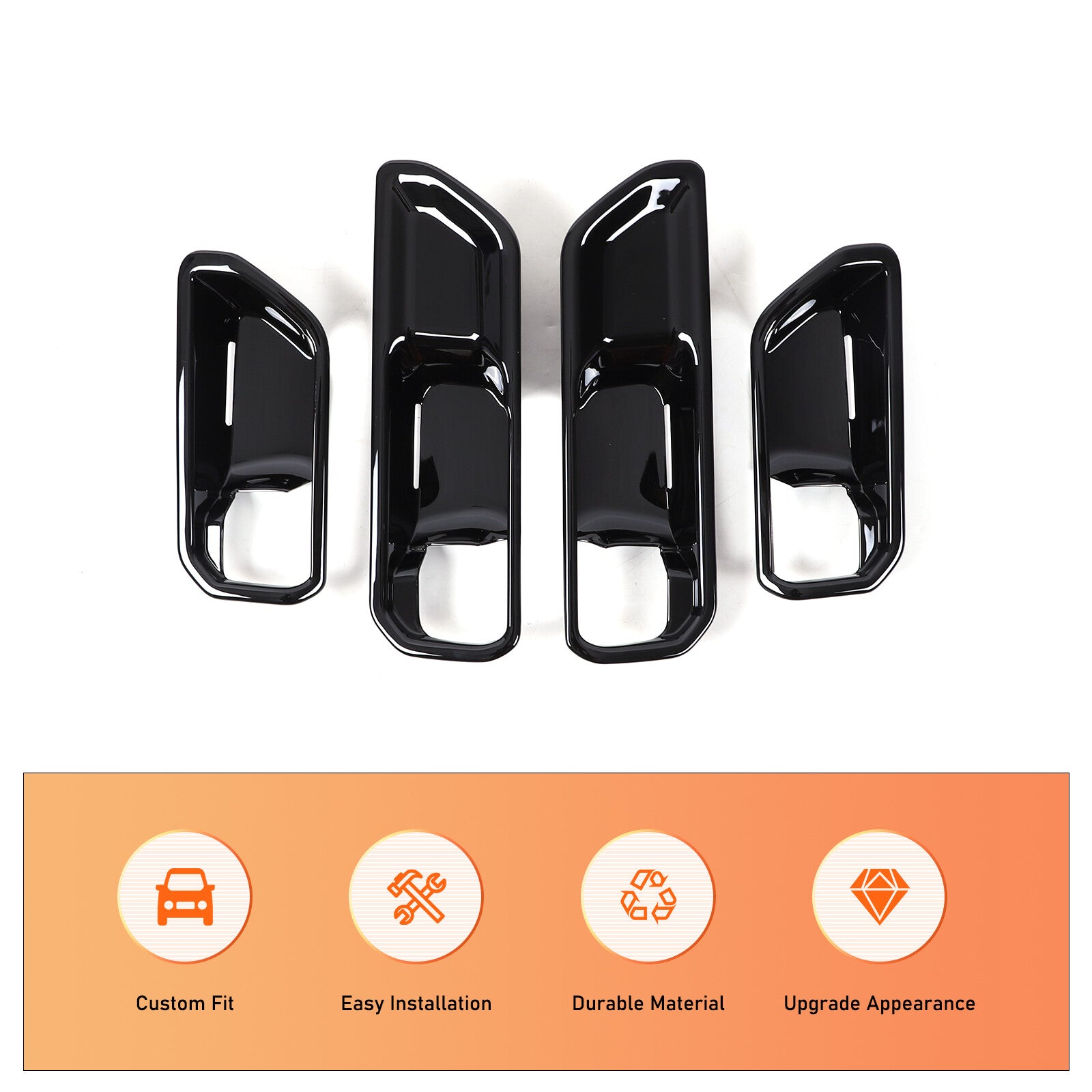 Carbon fiber ABS inner door cup cover suitable for 2024 Prado for Land Cruiser LC250 n