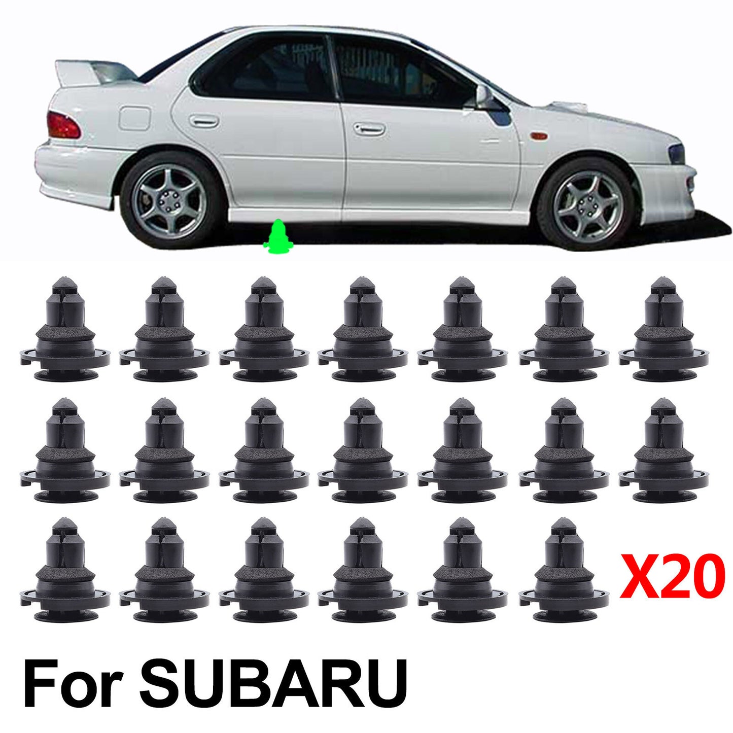 20x Side Skirt Rocker Molding Clips Retainer for Subaru Impreza Ascent Crosstrek
