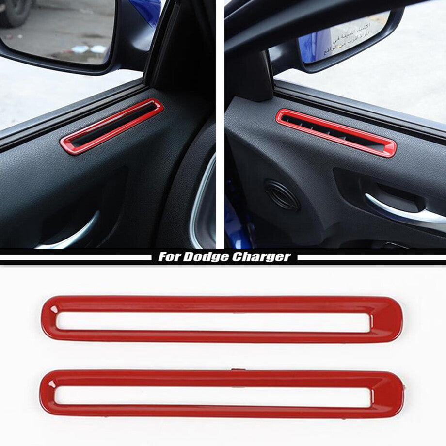 For 2011-2023 for Dodge Charger ABS Red Interior Door A/C Air Outlet Vent Cover Trim v