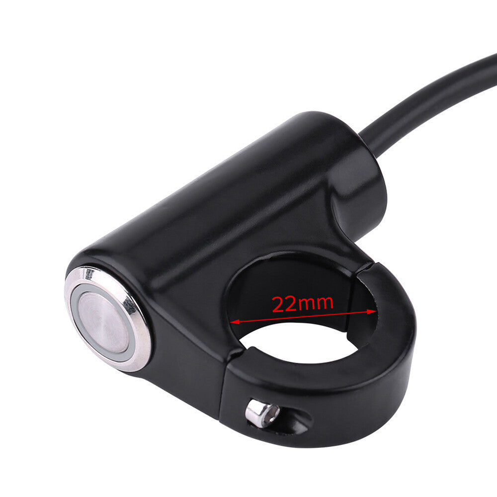 Motorcycle Handlebar Headlamp Hazard Fog Lamp Red Switch Manual-return Button Q
