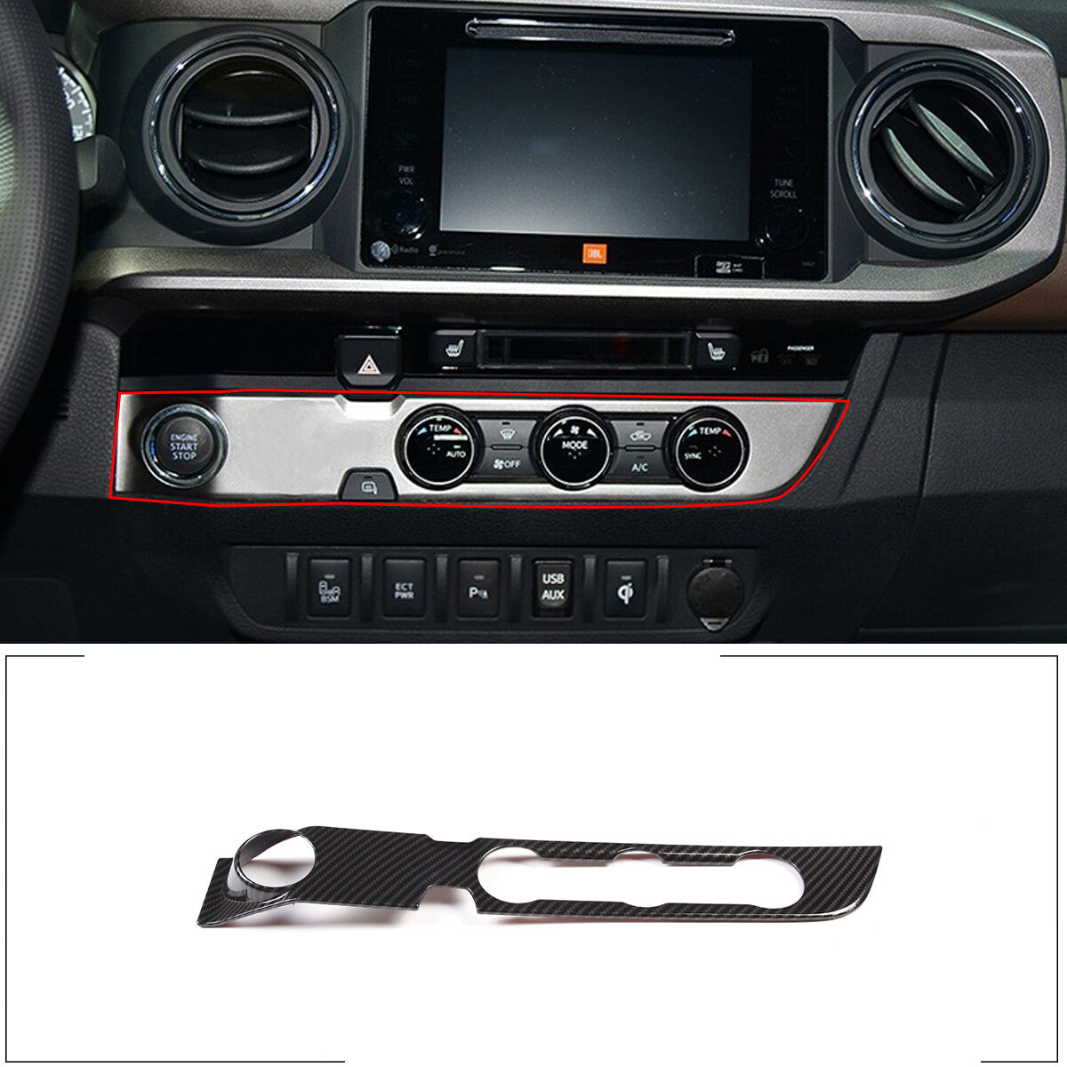 One dual black rear window Molle storage bracket for Hummer H2 (2003-2009).