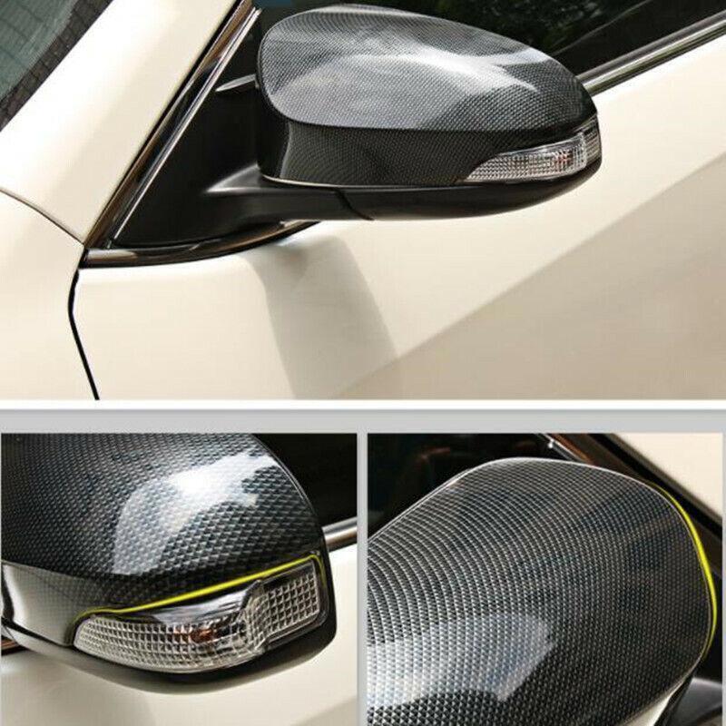 for Toyota for Camry 12-2017 Carbon Fiber Look Rear View Side Mirror Cover Trim 2X