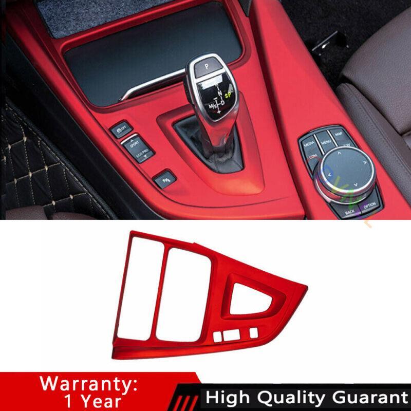 for BMW 3 4 Series GT 2013-2019 Red Matt Middle Console Gear Shift Panel Trim 1