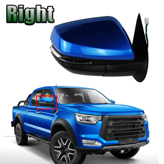 Right for JAC T8 Pickup Side Rear Mirror Assy With Turn Signal Without Camera v