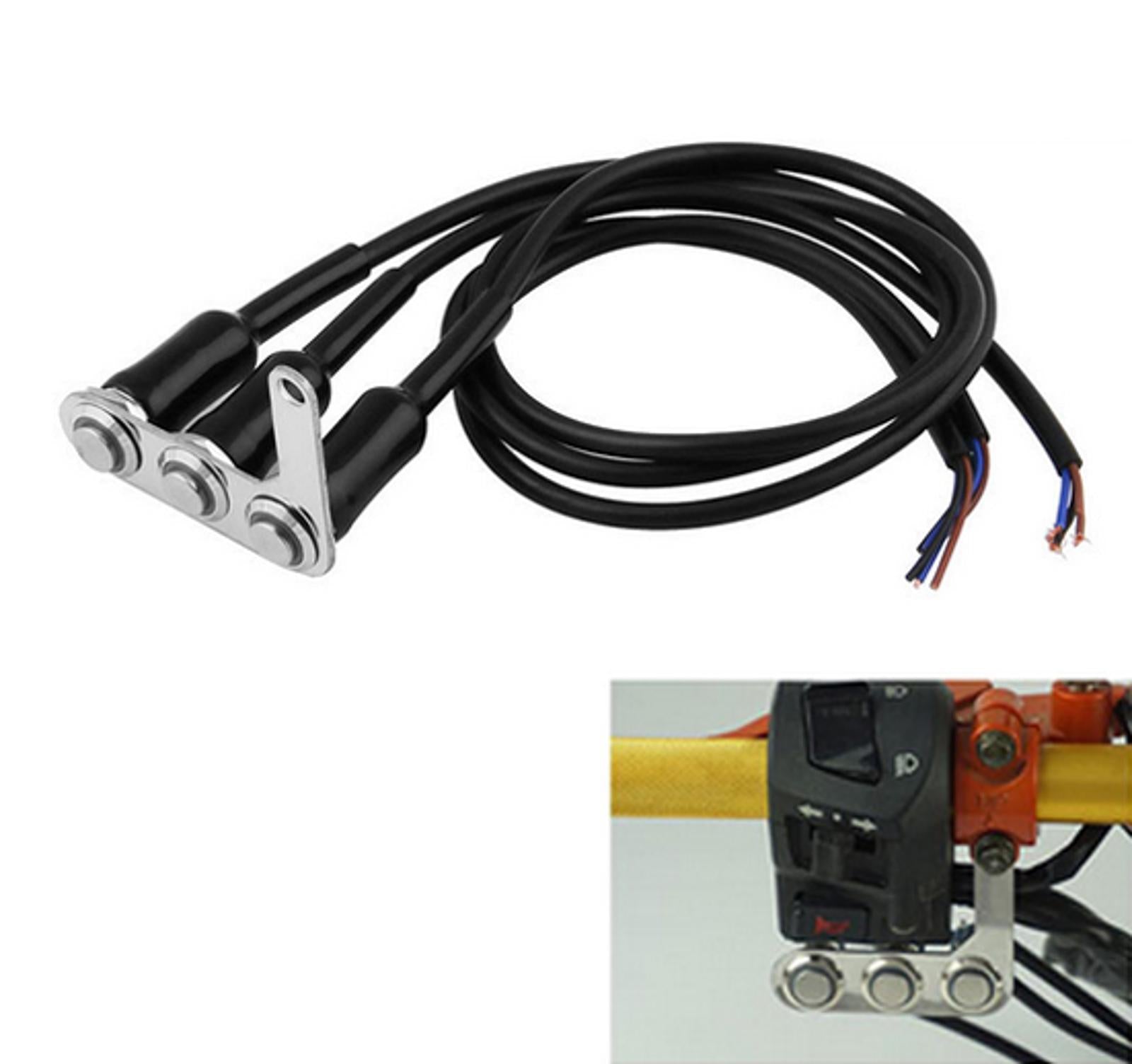 Motorcycle LED Handlebar ON-OFF Switch 3 Button For Headlight Horn Turn Signal K