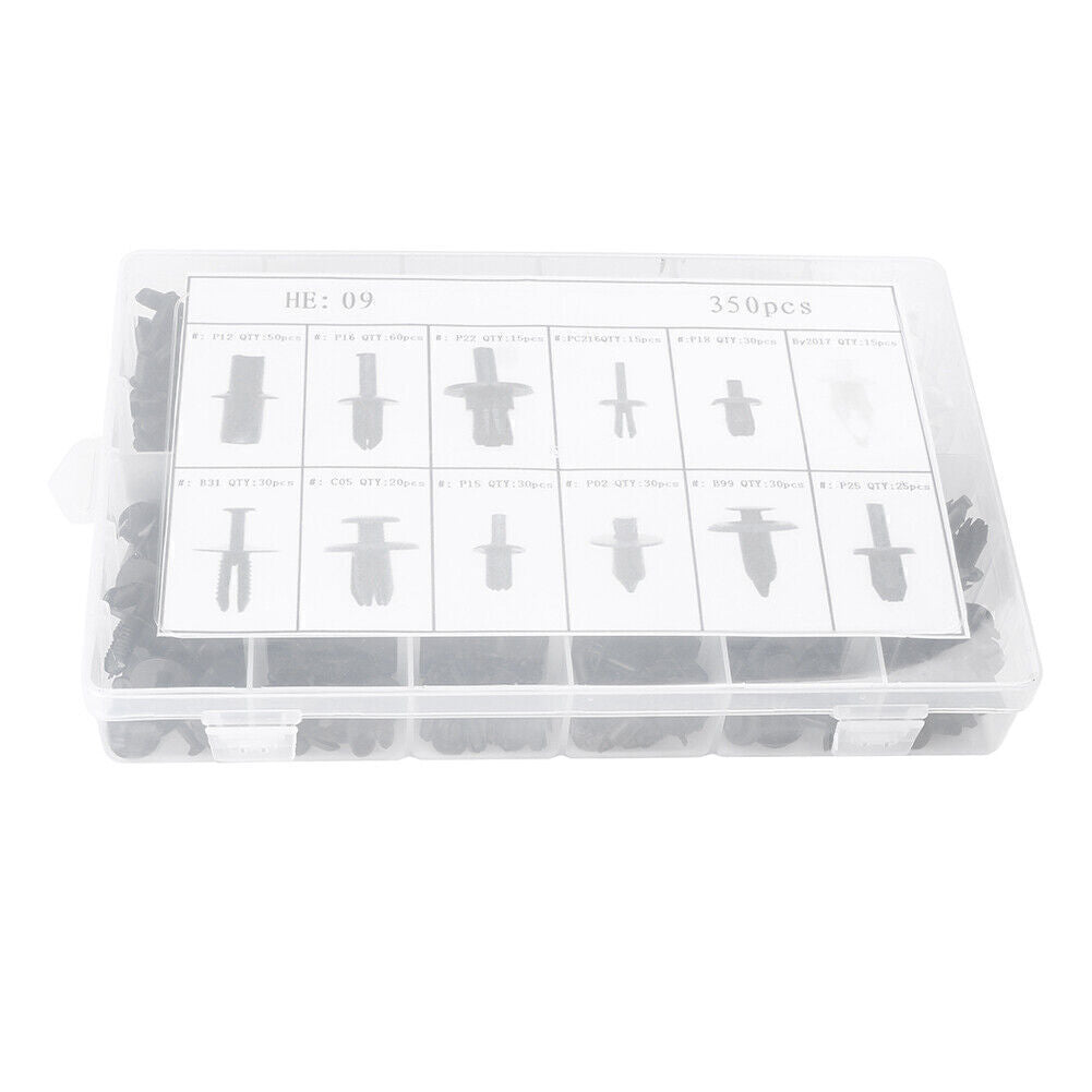 350x Body Push Pin Rivet Fastener Trim Clip Panel Moulding Assortments Car