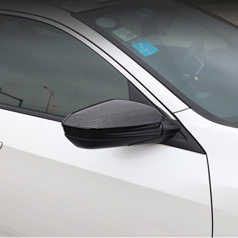 Carbon Fiber Style Door Side Mirror Cover for Honda for Civic 16-21 Sedan Hatchback
