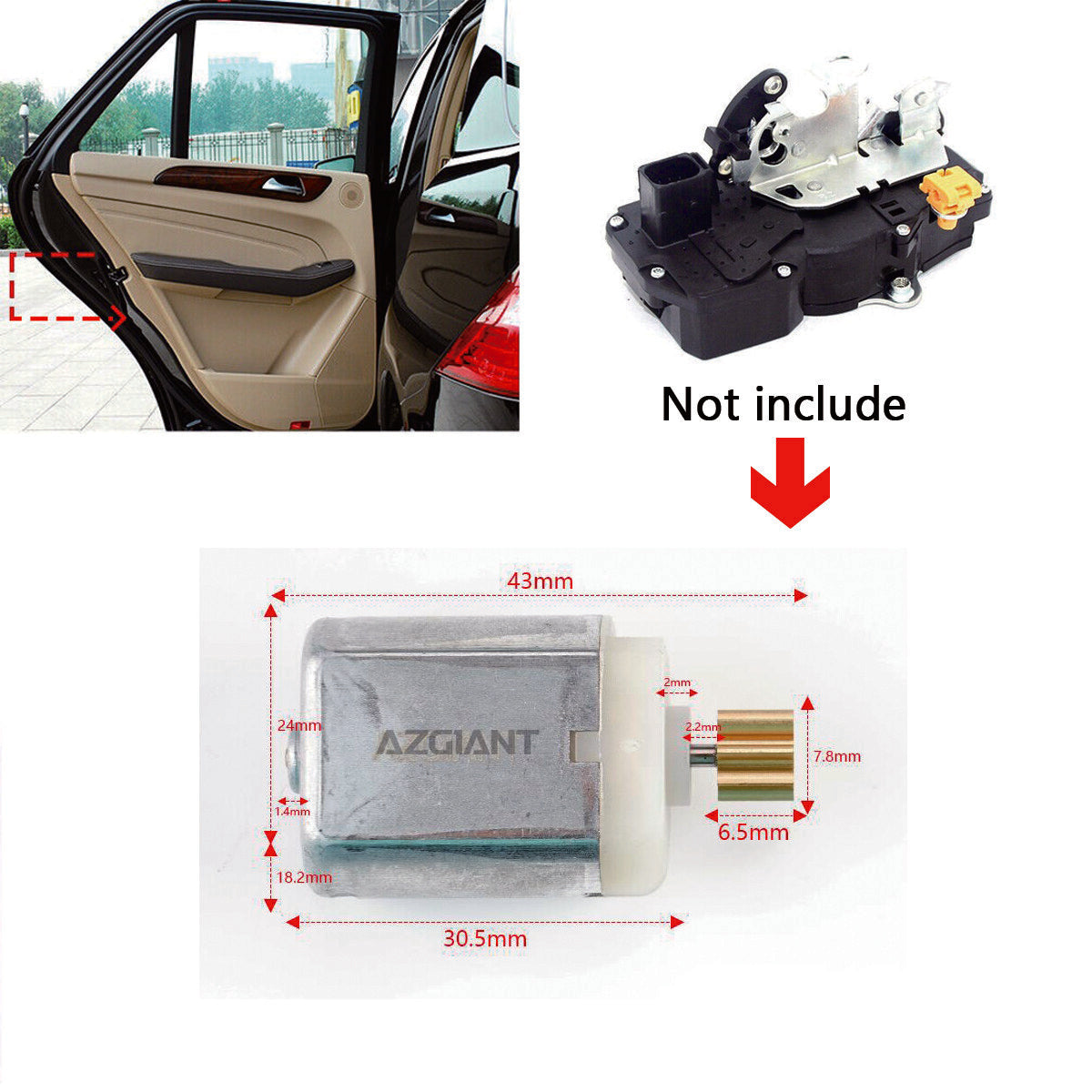 12759691 12603475 Door Latch Actuator Motor for 2003-2012 for Saab 9-3 MK2