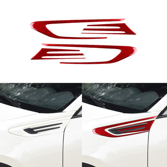 Red Carbon Fiber Leaf Board Panel Cover Trim for Toyota 86 for Subaru BRZ 2016-2020