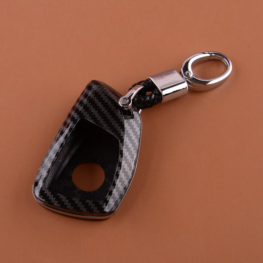 Fit for Chevy Tahoe Suburban for GMC for Yukon for Smart Car Key Case Cover Chain Carbon ABS Q