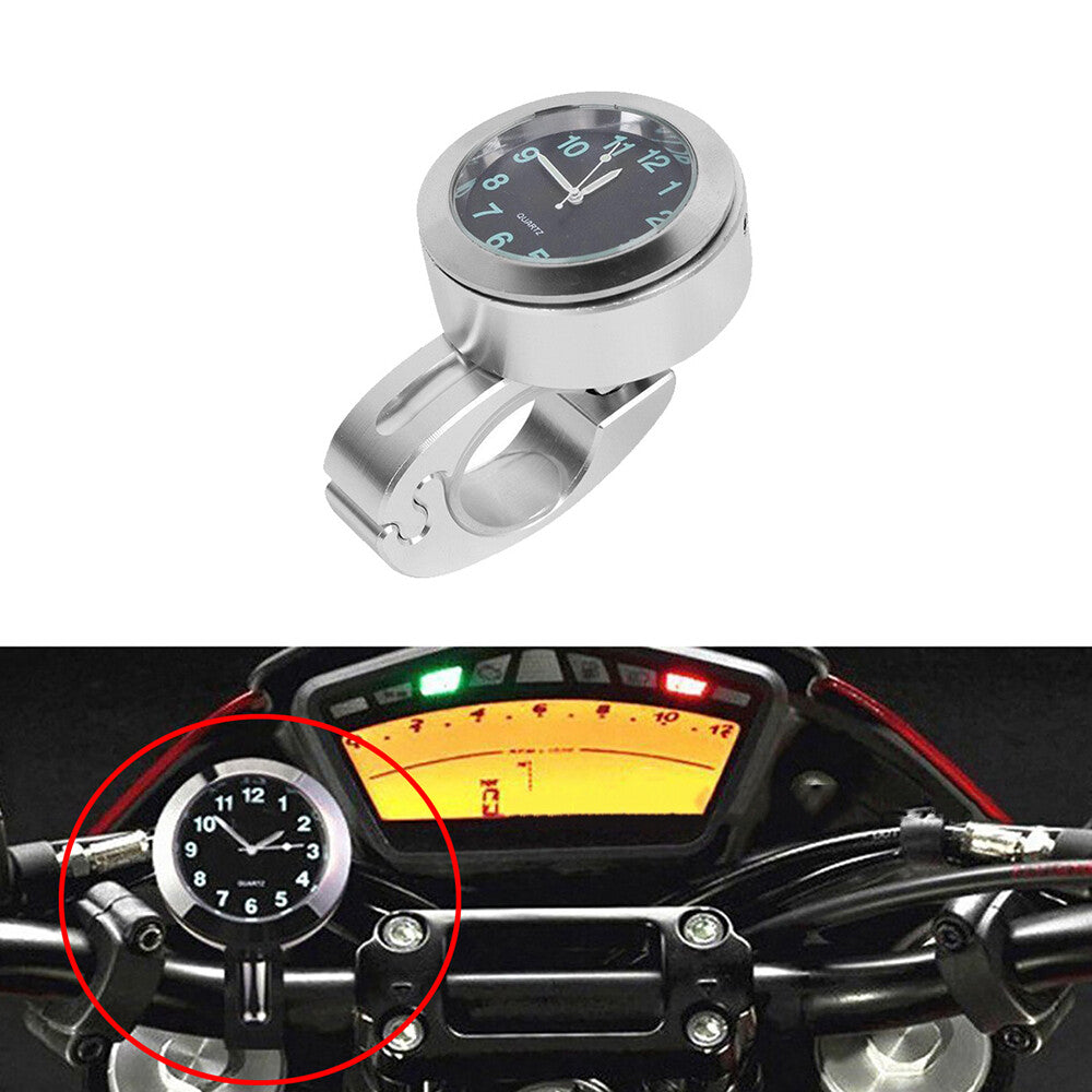 Luminous Pointer Quartz Clock Waterproof Watch For 22-25mm Motorcycle Handlebar Q