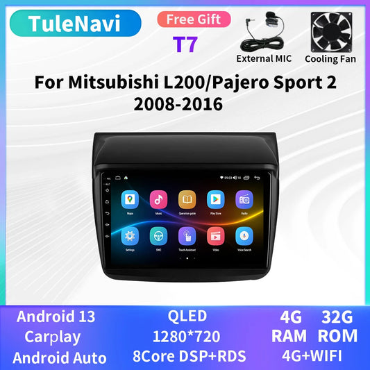 for Mitsubishi for Pajero Sport L200 Triton Android CarPlay Car Radio GPS Screen DSP