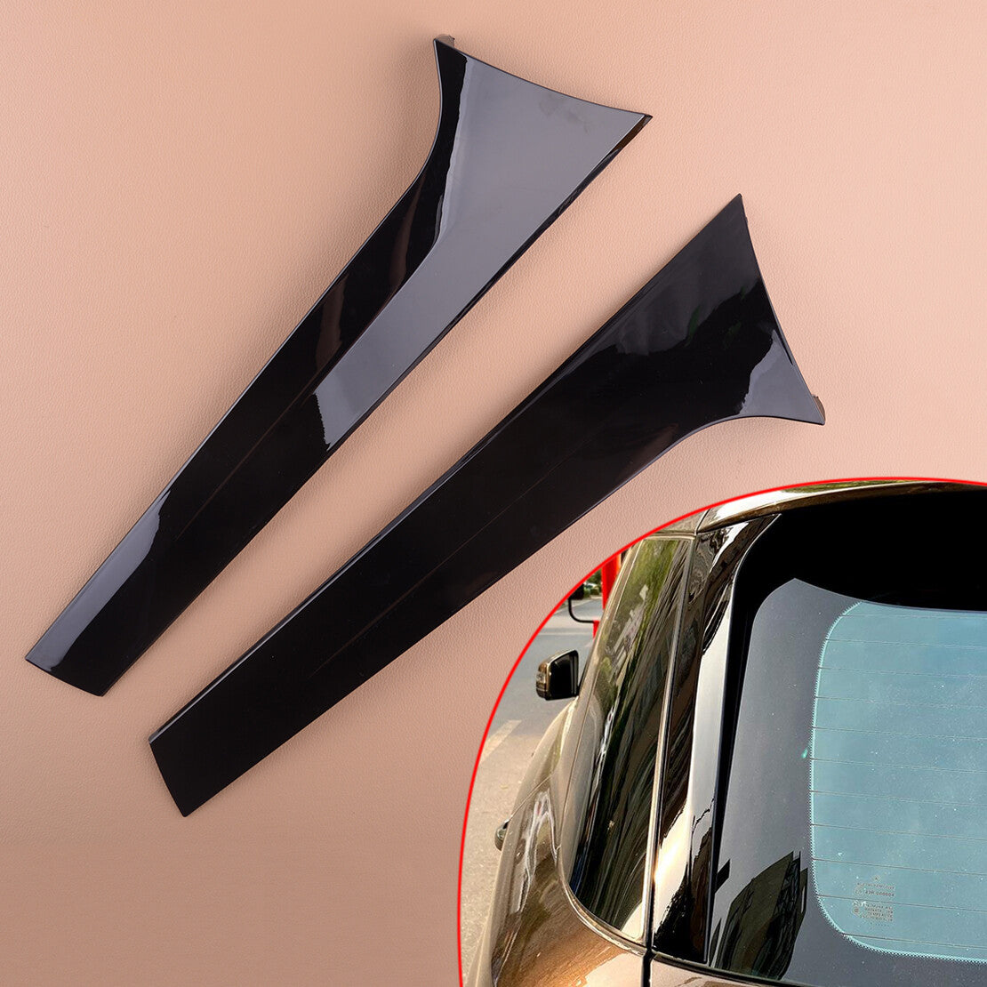 Rear Window Spoiler Splitter Side Wing Lip Cover Trim Fit for Benz ML GLE W166 v