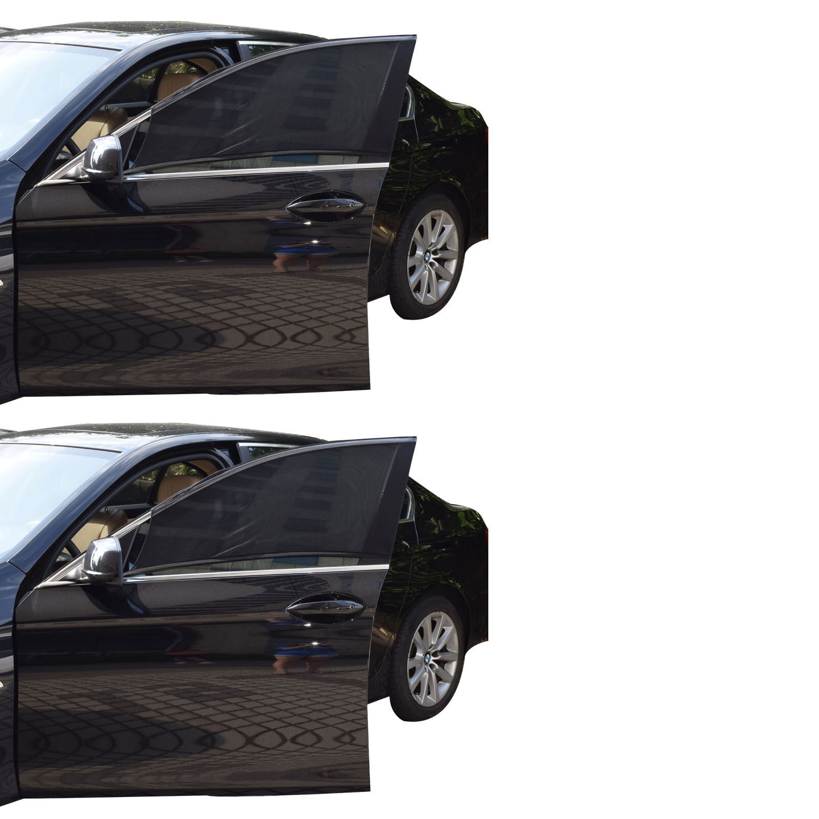 Ser of 2 Car Front Side Window Screen Sun Shade Mesh Cover Sunshade 5146cm New