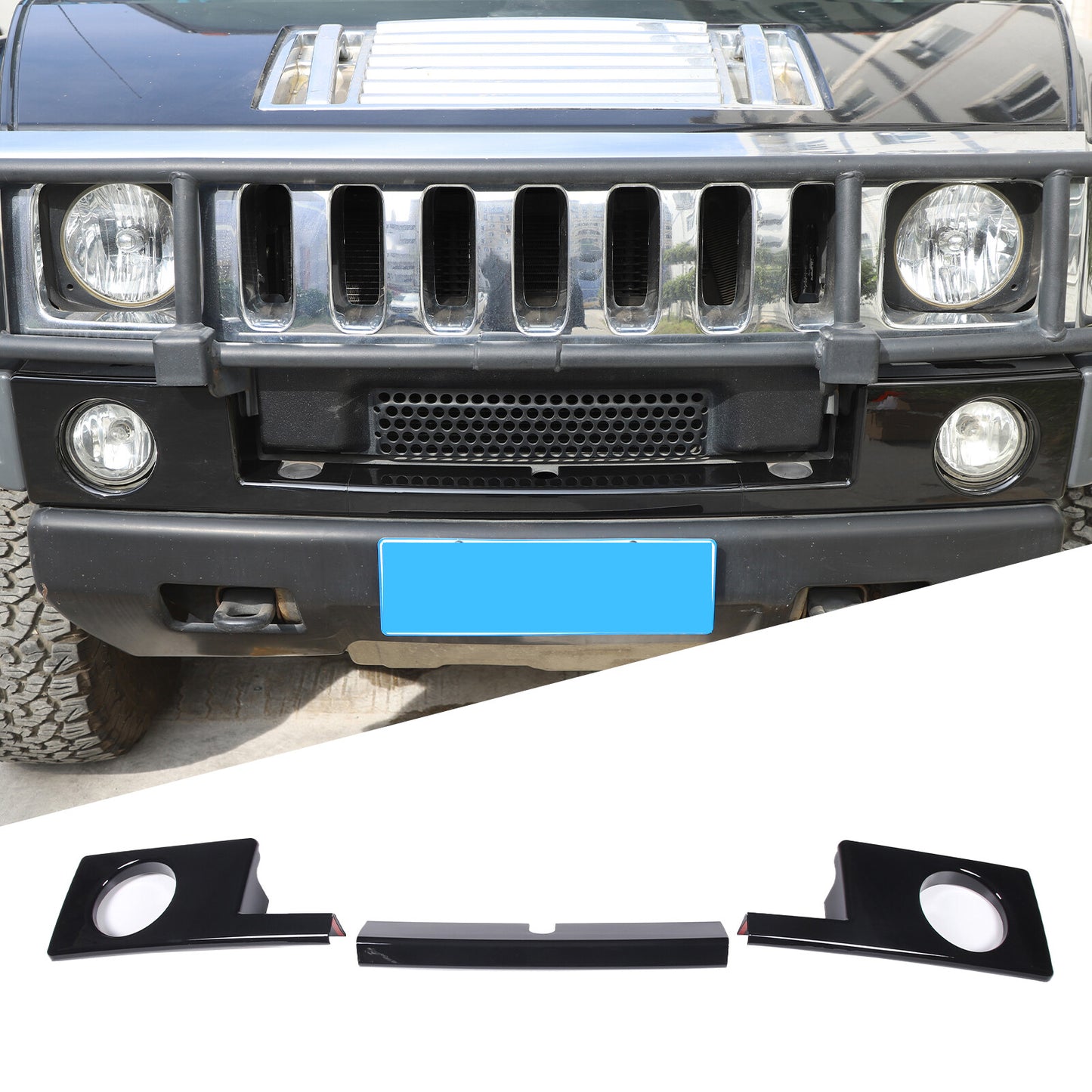 Matte Black Headlight Side Trim Scratch Resistant Cover for -a FJ Cruiser 2007-21- v