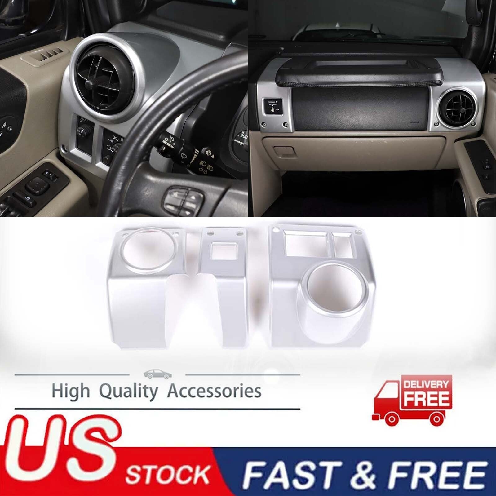 Chrome interior side vent socket cover trim for Hummer H2 2003-2007 3 pieces n