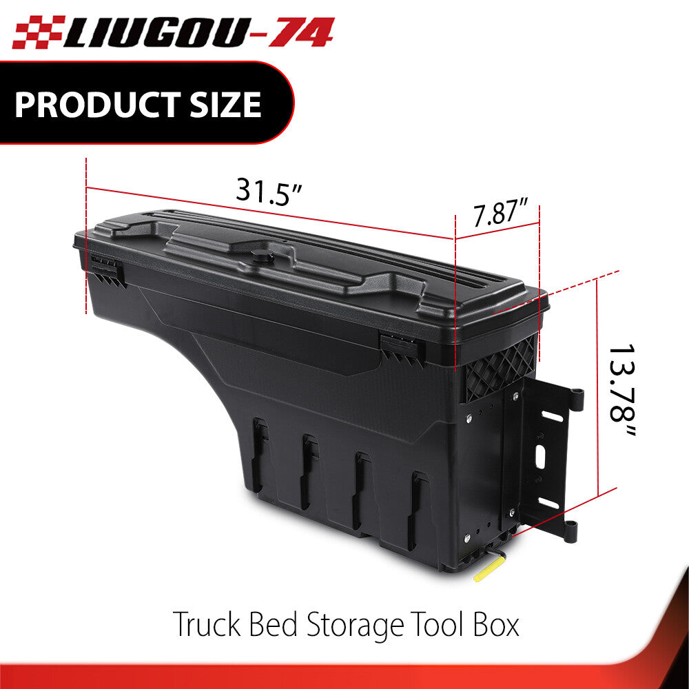 Suitable for 2019-2021 for Dodge for Ram 1500 right-side truck bed with swing storage toolbox. Q