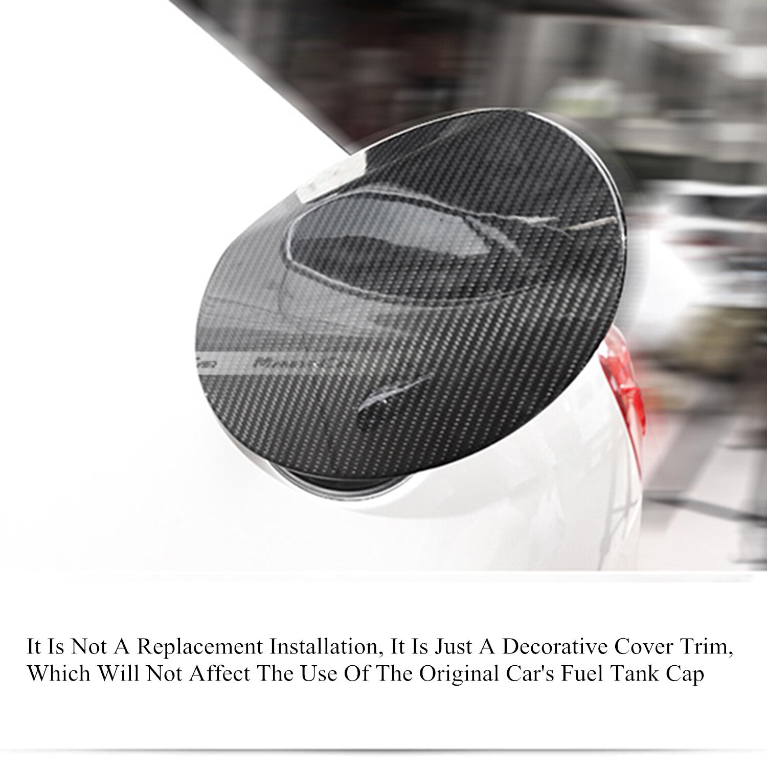 Carbon Fiber Gas Tank Cap Cover Trim for Maserati Ghibli 2014 2015 2016 2017