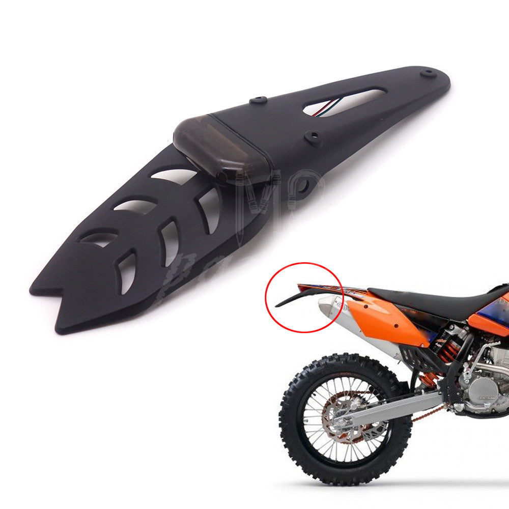 Smoke Motorcycle Trial Dirt Bike Rear Fender Tail Brake Stop Light Waterproof Q