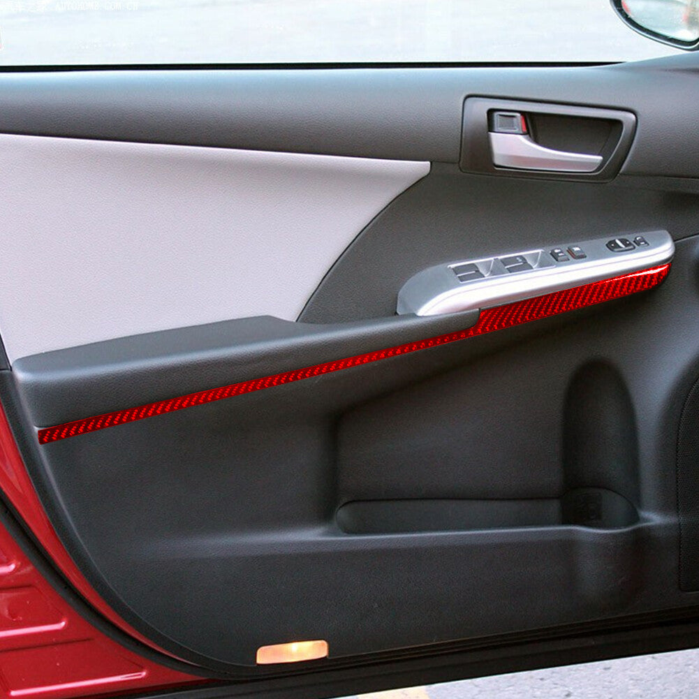 Carbon Fiber Central Panel WaterCup Holder Cover Trim for Mustang 2005-2009 v