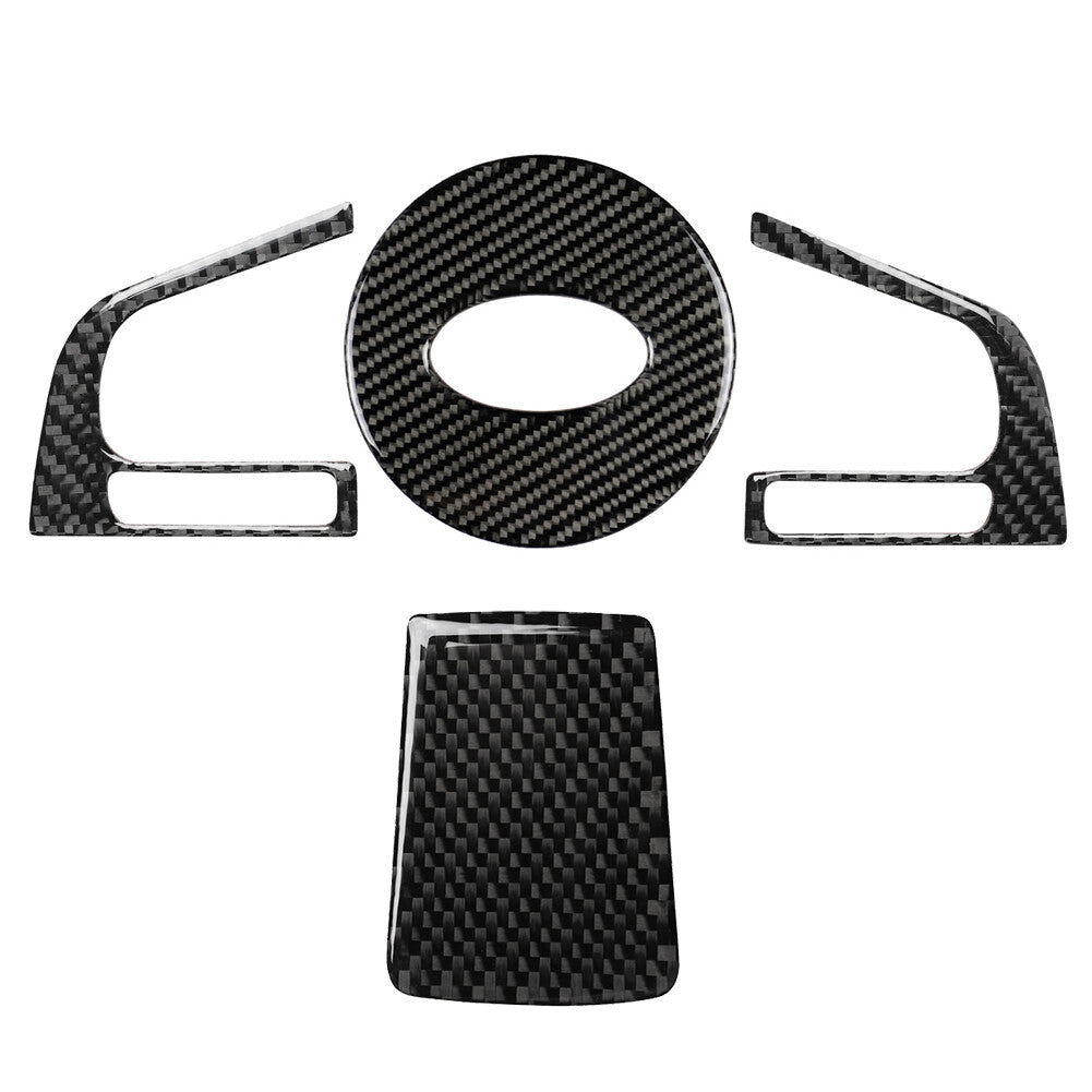 2pcs Carbon Fiber Interior Front Door Pull Cover Trim For Fiesta 2011-2015 v