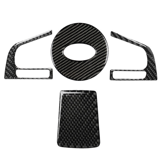 2pcs Carbon Fiber Interior Front Door Pull Cover Trim For Fiesta 2011-2015 v
