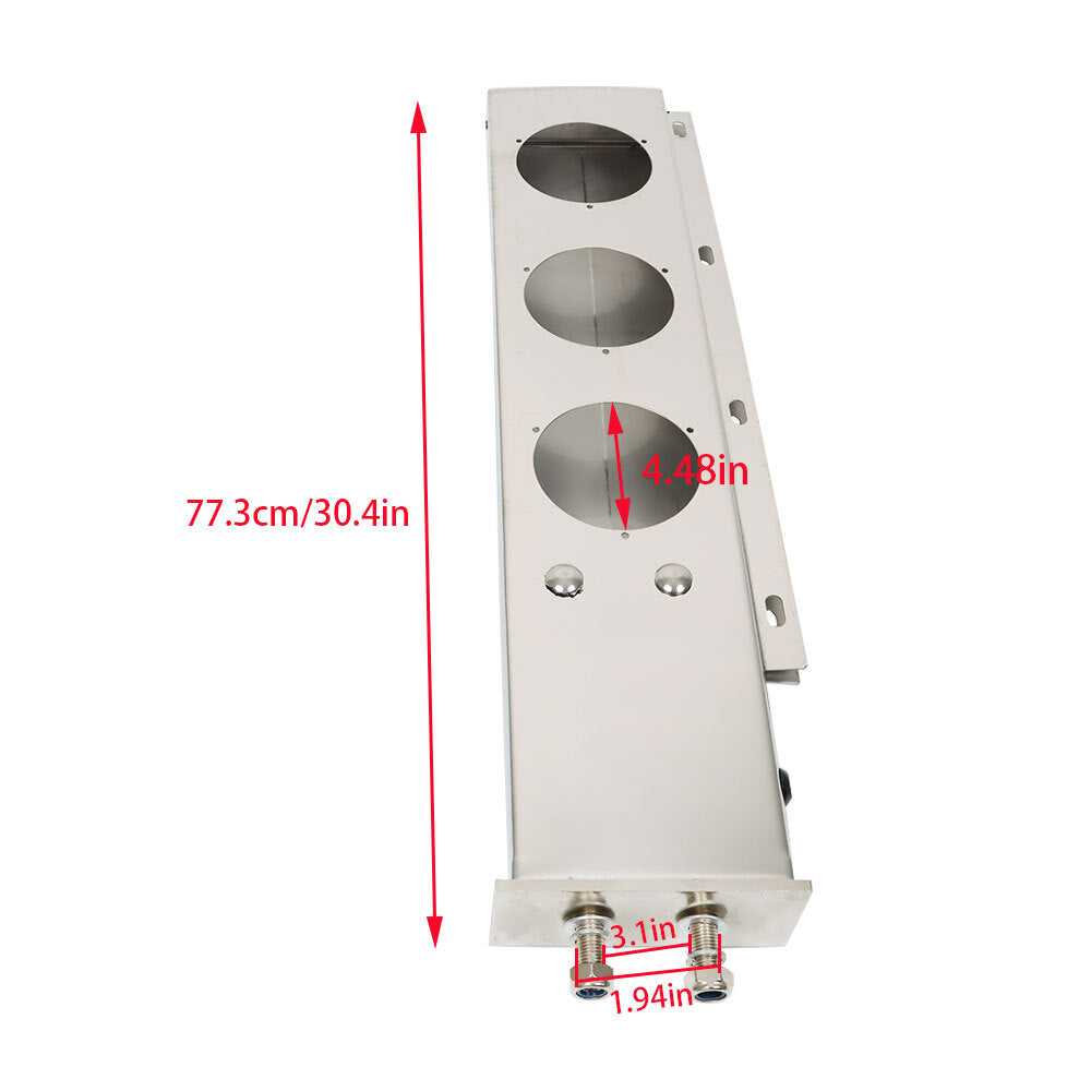 Stainless steel 30-inch mud flap hook with light, hollowed-out spring-loaded 2 1/2 pattern - n