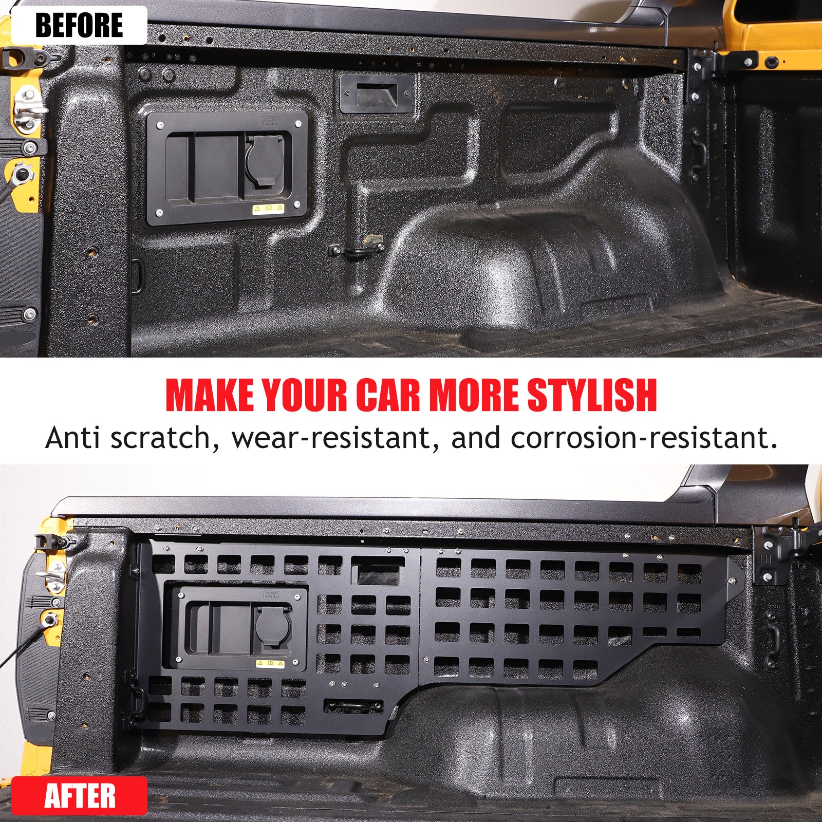 Full-length side panel bed system with cargo storage (L&R) suitable for 2024-25 Ranger. n