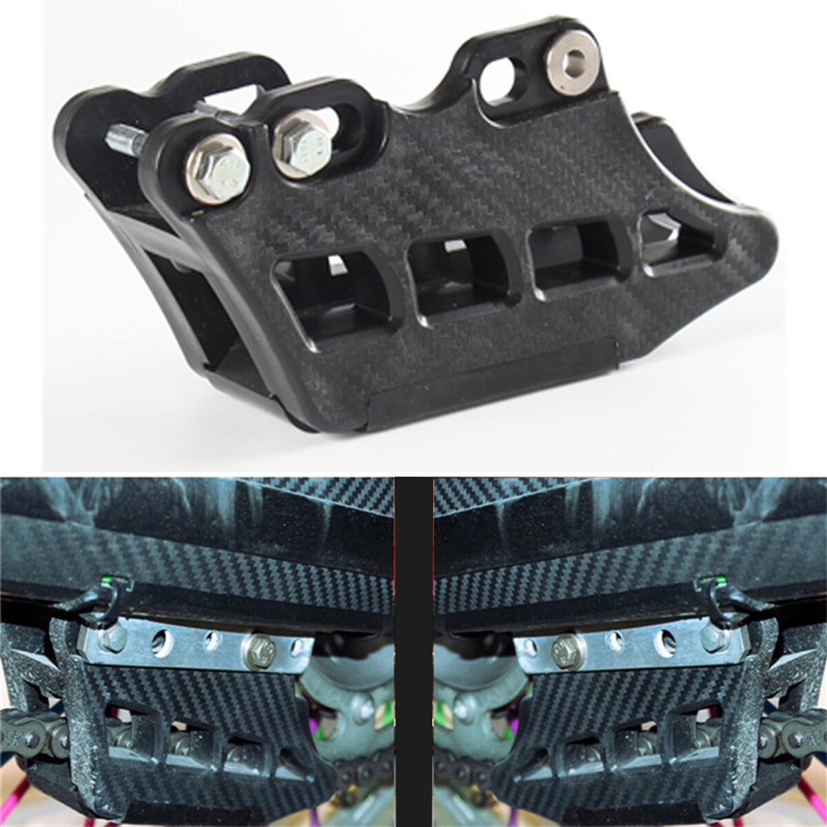 Motor Chain Guide Box Protective Cover Carbon Fiber Color for YAMAHA for KAWASAKI Q