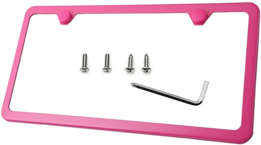 Car license plate frame cover cap trunk hot pink for GimCyber
