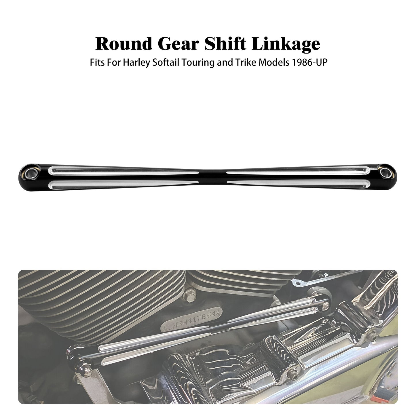Black Cylinder Shift Linkage Shifter Link for Harley Touring Road Electra Glide