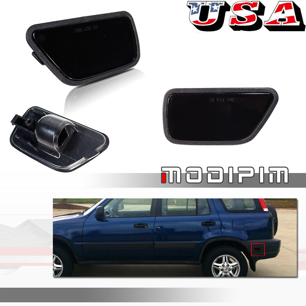 Smoked Rear Bumper Side Marker Light Housing Kit for 1997-2001 for Honda CR-V