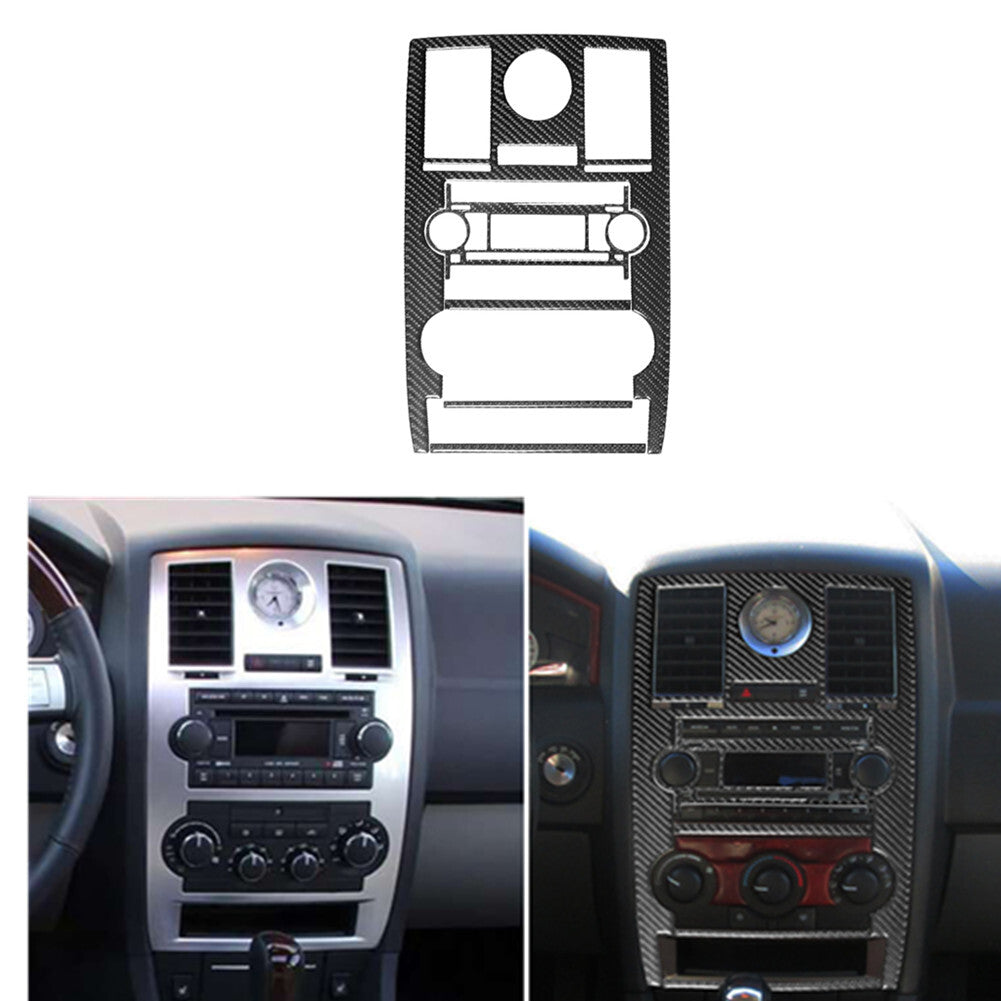 5Pcs Carbon Fiber CD Control Panel Cover Trim TypeA for Chrysler 300 2005-2007